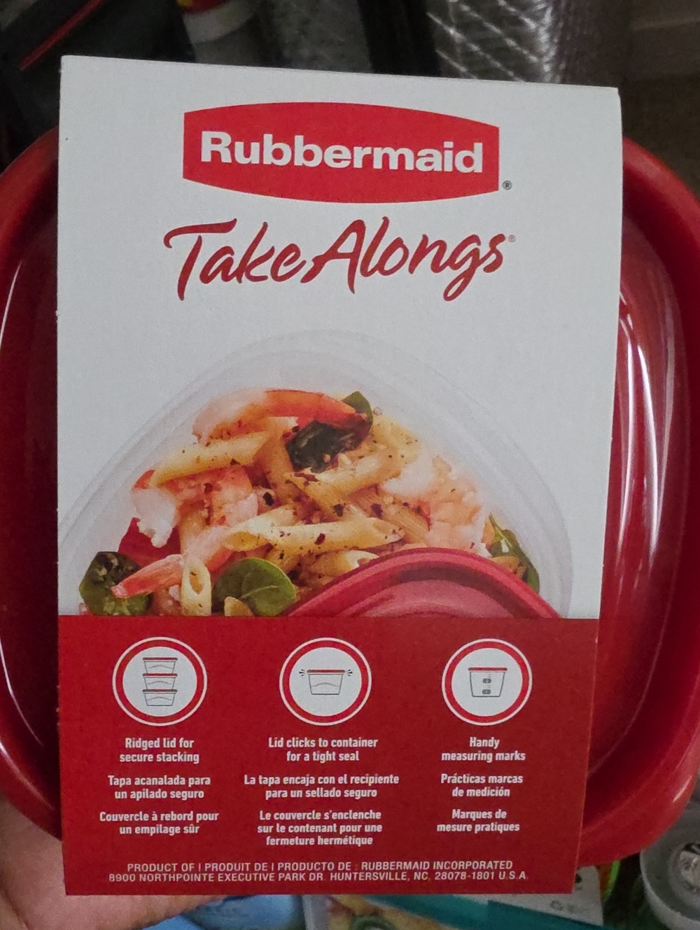 Rubbermaid TakeAlongs Red Food Storage Container with Clear Lid (2 In Pack)
